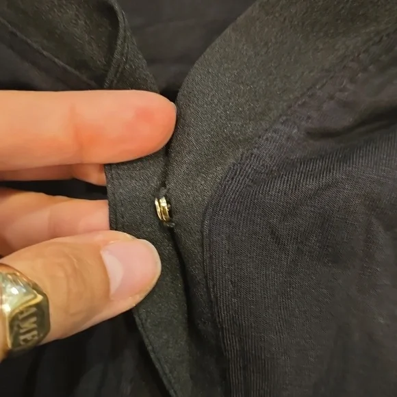 Calvin Klein Black Short Sleeve Blouse, Size L - Picture 9 of 9